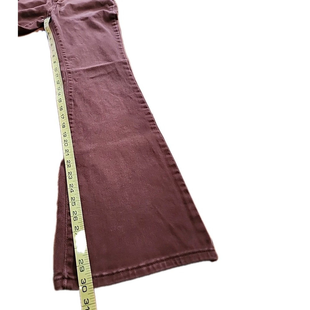 Flare Jeans Women Size 6 Brown High Waisted Retro Boho Fall Neutral Minimalist - Picture 2 of 7